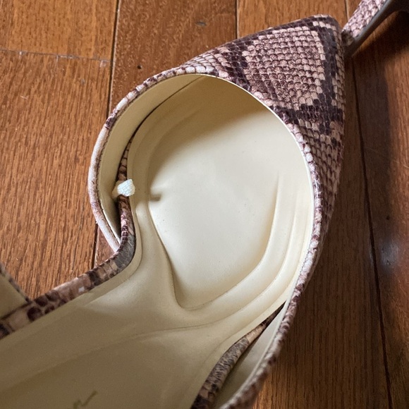 $70 Brown Snakeskin Stiletto Heels Jessica Simpson Prizma D'Orsay Pump 9 - Picture 6 of 8